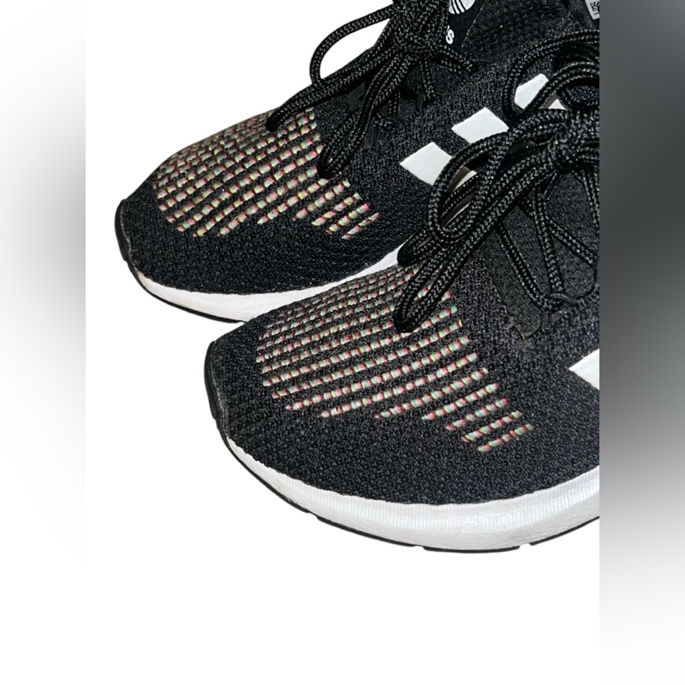Adidas Swift Run Black Colorway With Rainbow Acce… - image 6